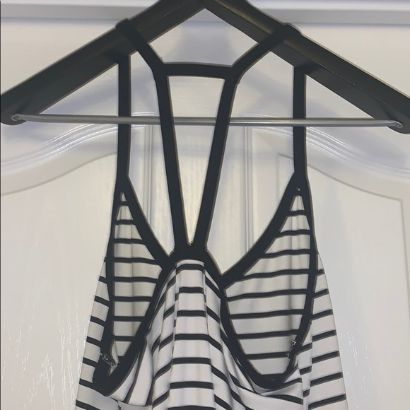 Romwe Striped Strappy Flounce Dress - Picture 3 of 3